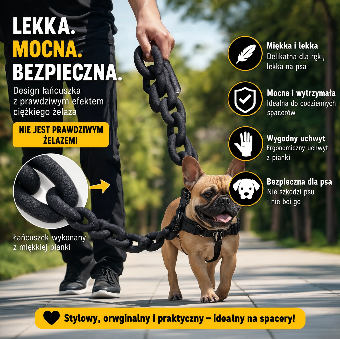 Smyczuś - Smycz Dla Psa W Motywie Metalu